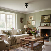 Glorica Glass Flush Mount Light - Globe Ceiling Fixture Modern